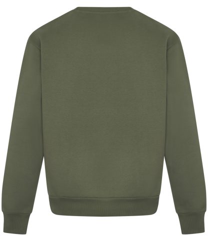 earthy green heavyweight sweater back